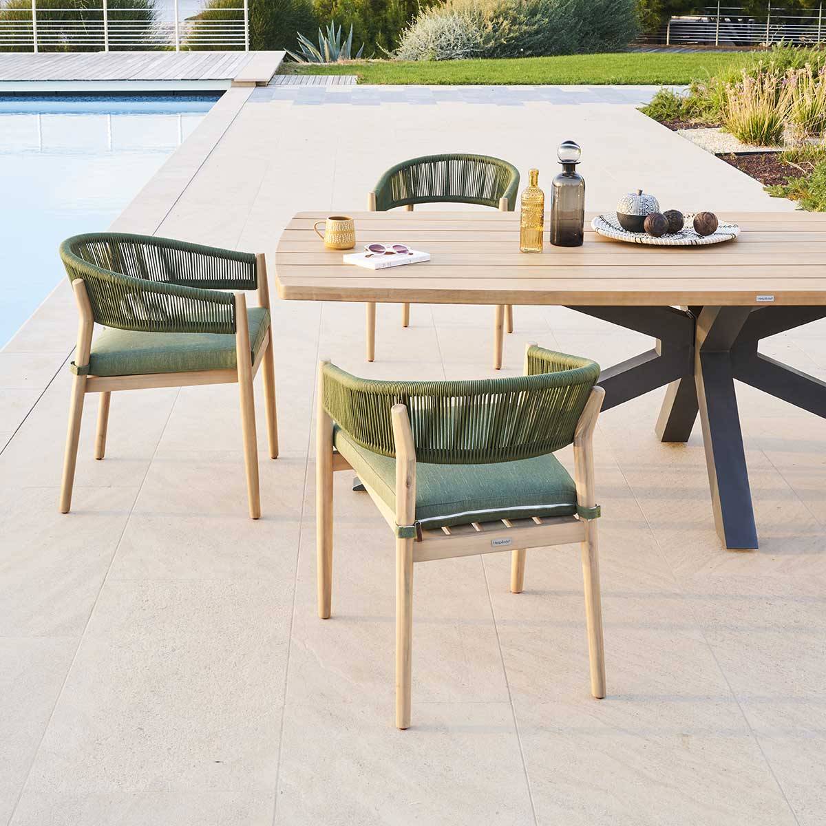 Hesperide - Table de jardin "Limaya" 10 places en acacia Hespéride - Imagen 5