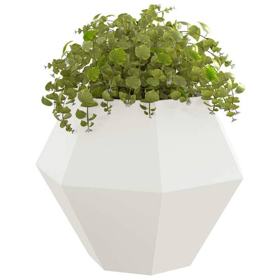 Jardinière | Pot de fleurs | Cache-pot | Bac à fleurs Blanc 100 x 100 x 80 cm Acier - Image 3
