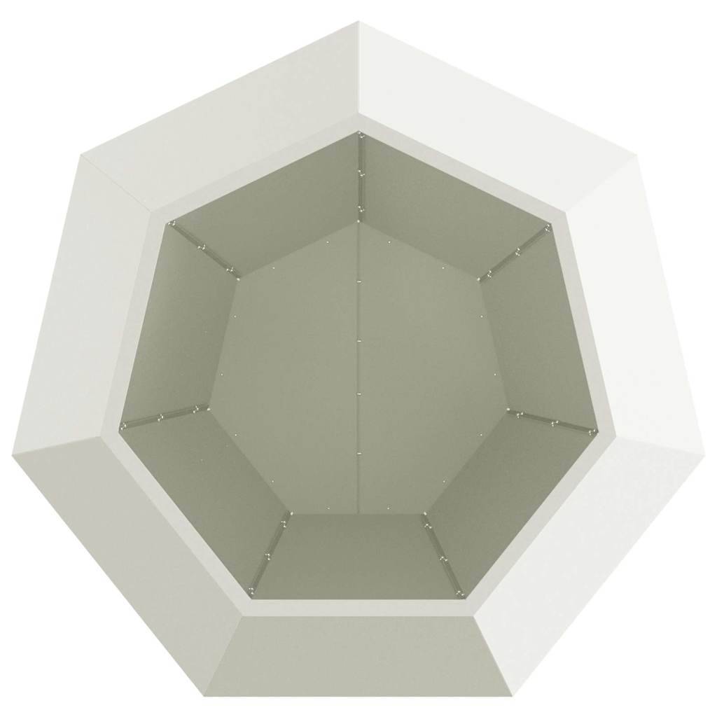 Jardinière | Pot de fleurs | Cache-pot | Bac à fleurs Blanc 100 x 100 x 80 cm Acier - Image 6