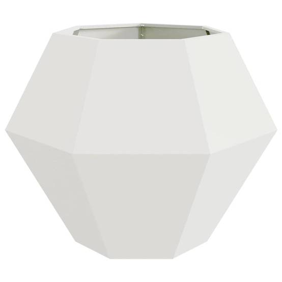 Jardinière | Pot de fleurs | Cache-pot | Bac à fleurs Blanc 100 x 100 x 80 cm Acier - Image 5