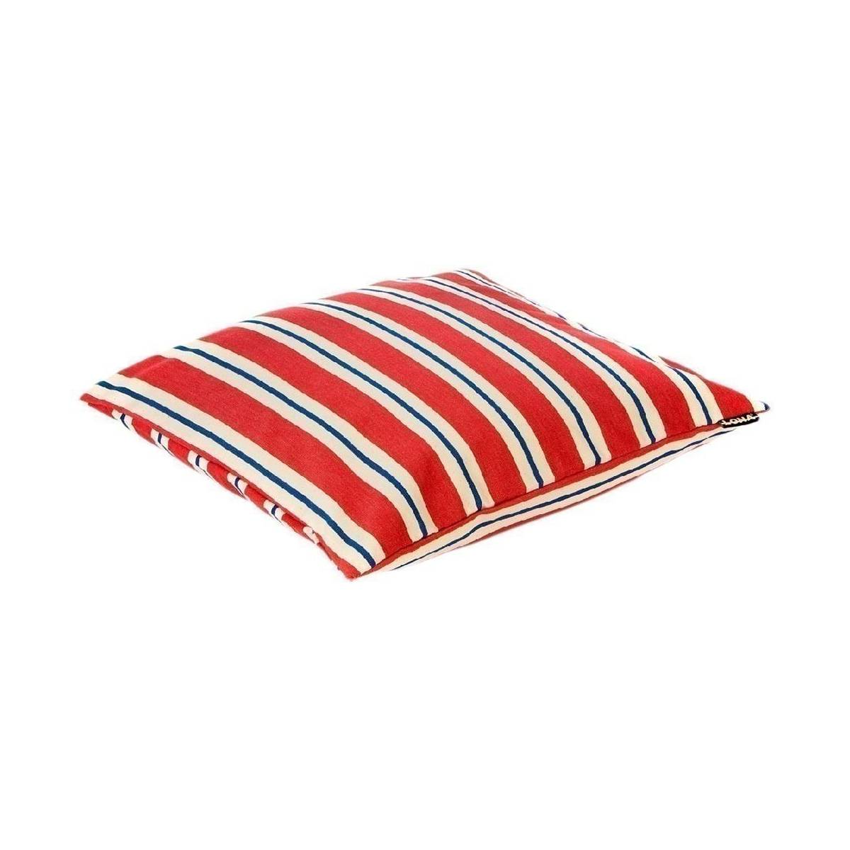Lona - Coussin 100% coton 50 cm Faro Rouge - blanc cassé et bleu - Imagen 1