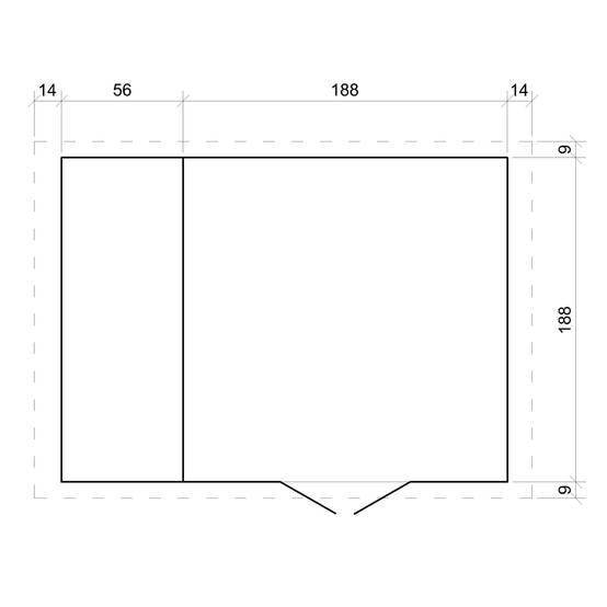 Timbela - Abri de jardin en bois et range bûches I206xL272xH218 cm / 3,53+0,97 m² avec sol traité - 19 mm d’épaisseur - Timbela M386F+M386G - Image 6