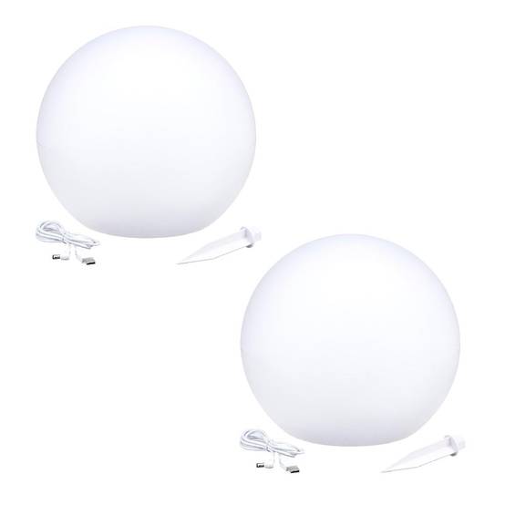 Lumisky - 2 Boules lumineuses solaires SOLSTY D30cm - Image 1