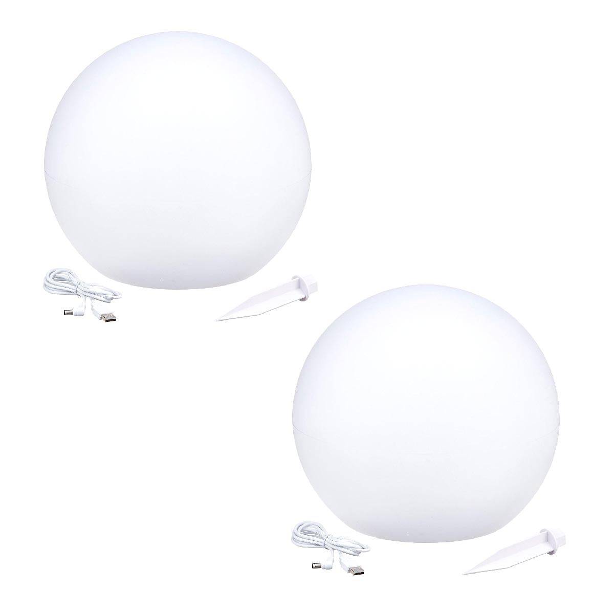 Lumisky - 2 Boules lumineuses solaires SOLSTY D30cm - Imagen 1