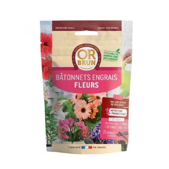 Or Brun - Or brun - Engrais en 25 bâtonnets Fleurs - Image 1
