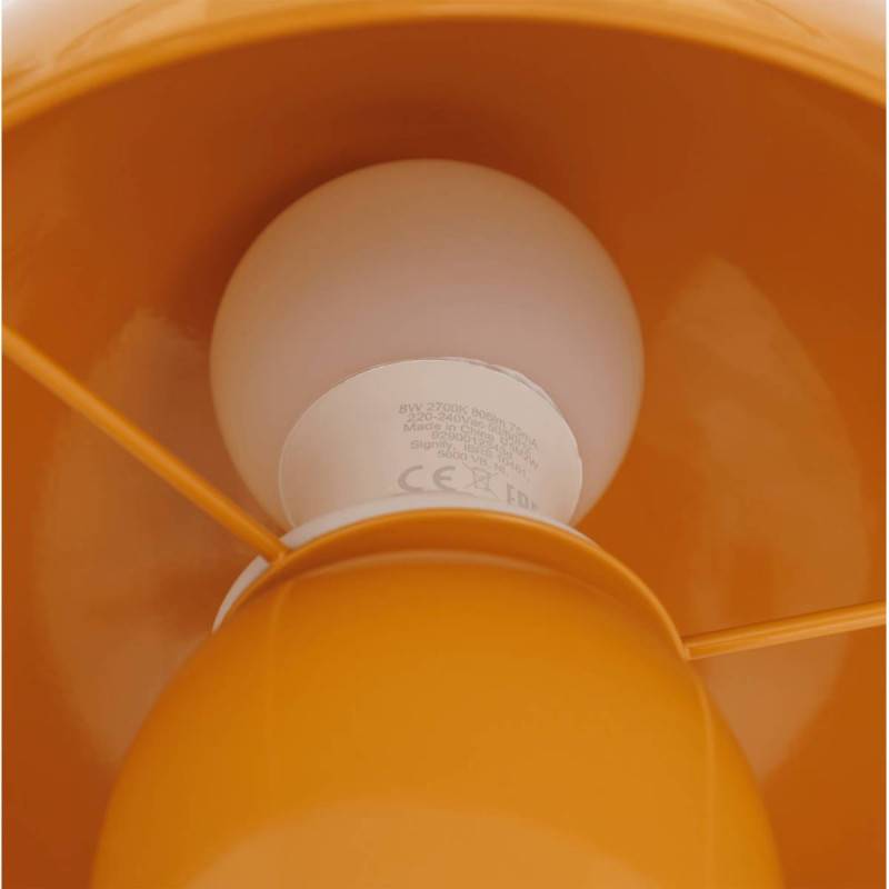 Lampe champignon H24,5 cm Lito métal ocre Atmosphera - Image 3