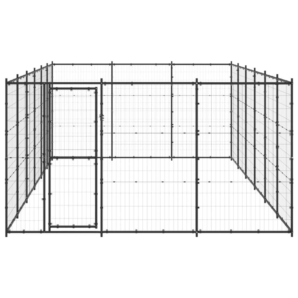 Helloshop26 - Chenil extérieur cage enclos parc animaux chien d'extérieur pour chiens acier 21,78 m² - Imagen 3