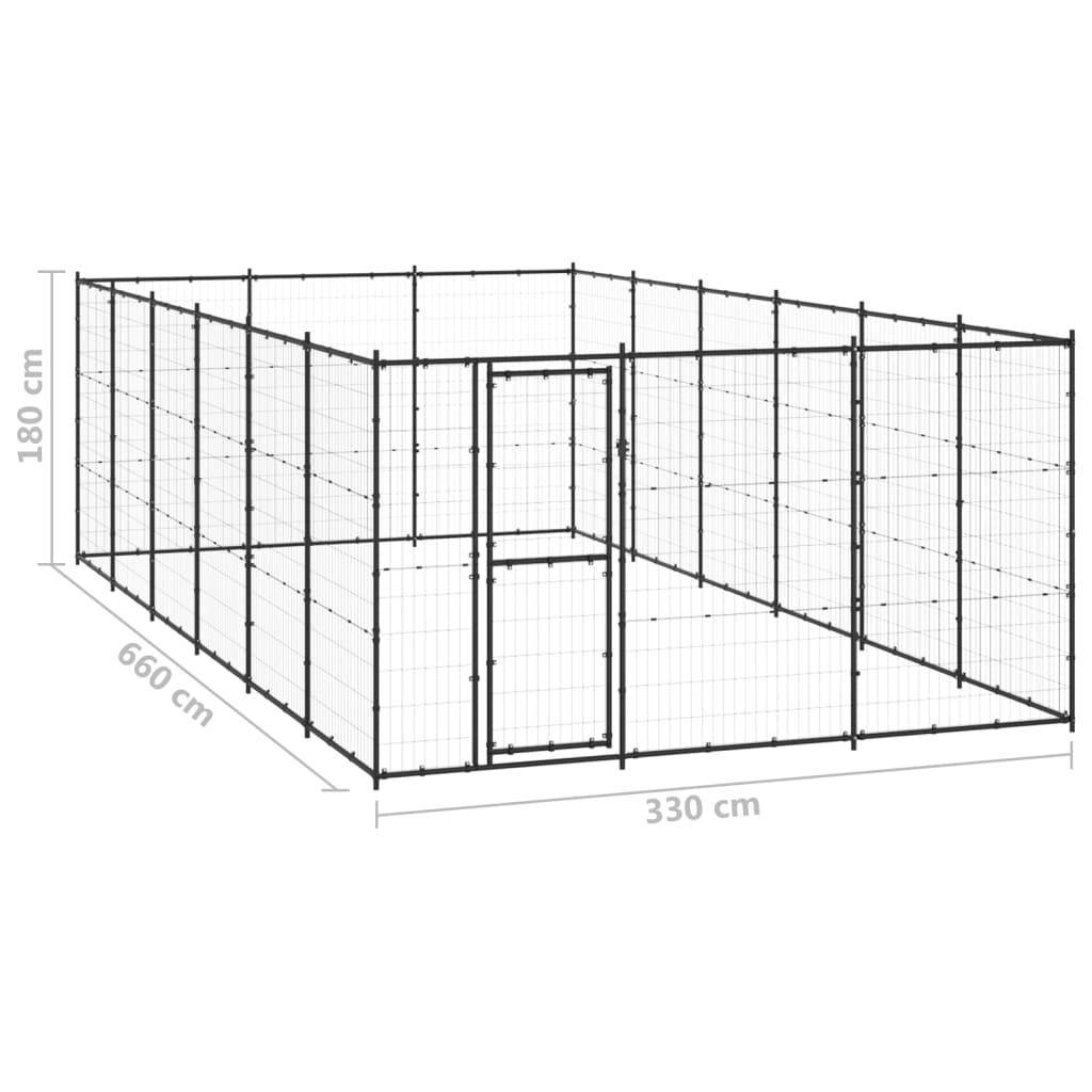 Helloshop26 - Chenil extérieur cage enclos parc animaux chien d'extérieur pour chiens acier 21,78 m² - Imagen 2