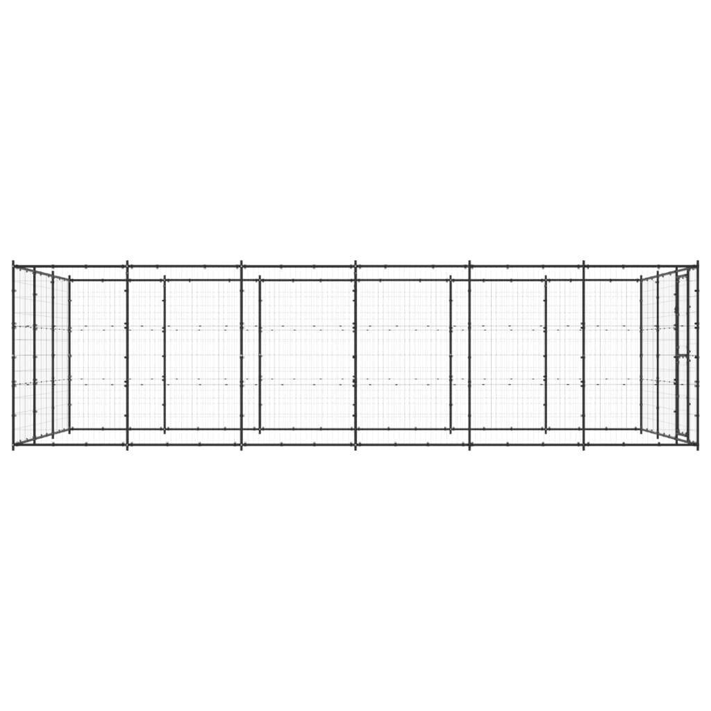 Helloshop26 - Chenil extérieur cage enclos parc animaux chien d'extérieur pour chiens acier 21,78 m² - Imagen 4