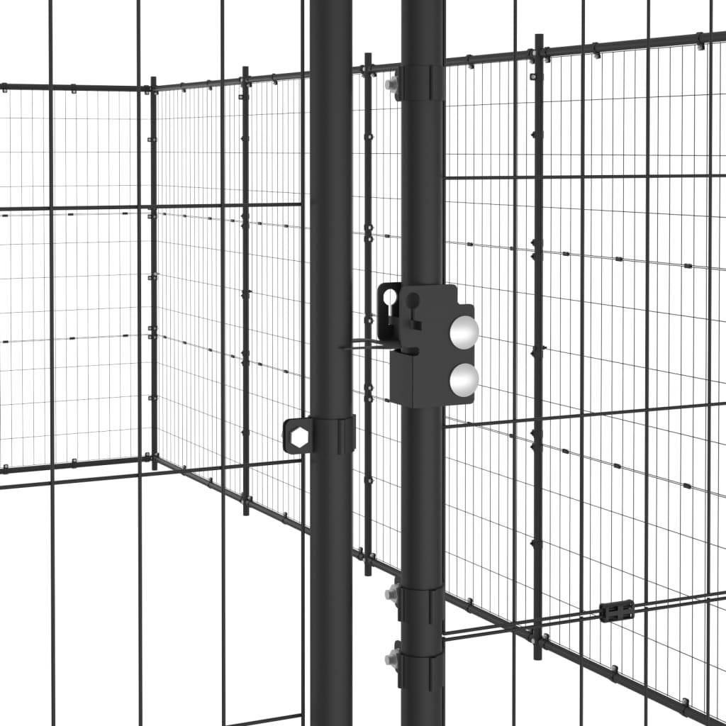 Helloshop26 - Chenil extérieur cage enclos parc animaux chien d'extérieur pour chiens acier 21,78 m² - Imagen 6