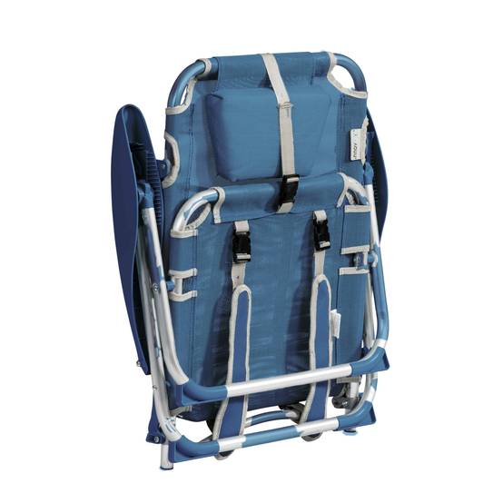 Oviala - Lot de 2 fauteuils clic clac des plages en polyester bleu lazuli Clic Clac des plages - Oviala - Imagen 6