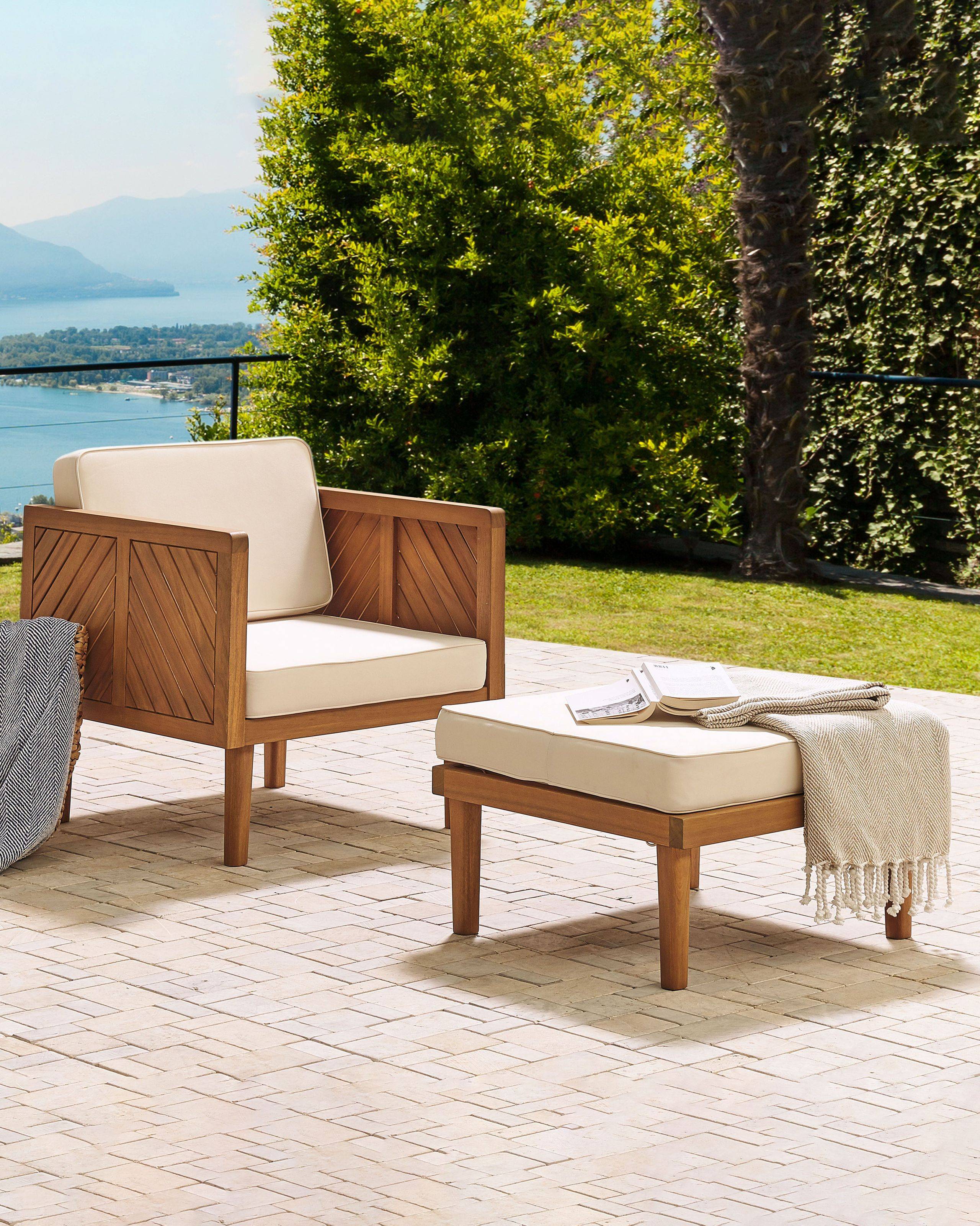 Beliani - Fauteuil Acacia Marron BARATTI - Beliani - Imagen 1