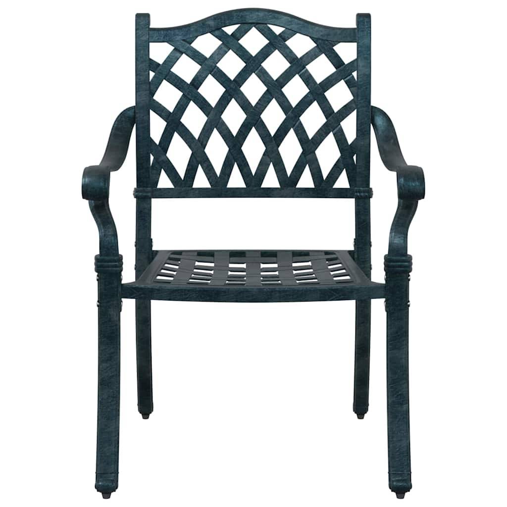 Chaise de jardin aluminium vert 56 x 55 x 92,5 cm (Lot de 2) - PANGIVO - Image 4