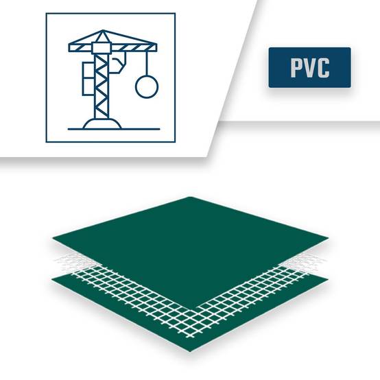 Bâche de Chantier 2x3 m XP640CH Verte - Garantie 10 ans - Bâche de protection étanche pour Travaux - Made in France TECPLAST - Imagen 4