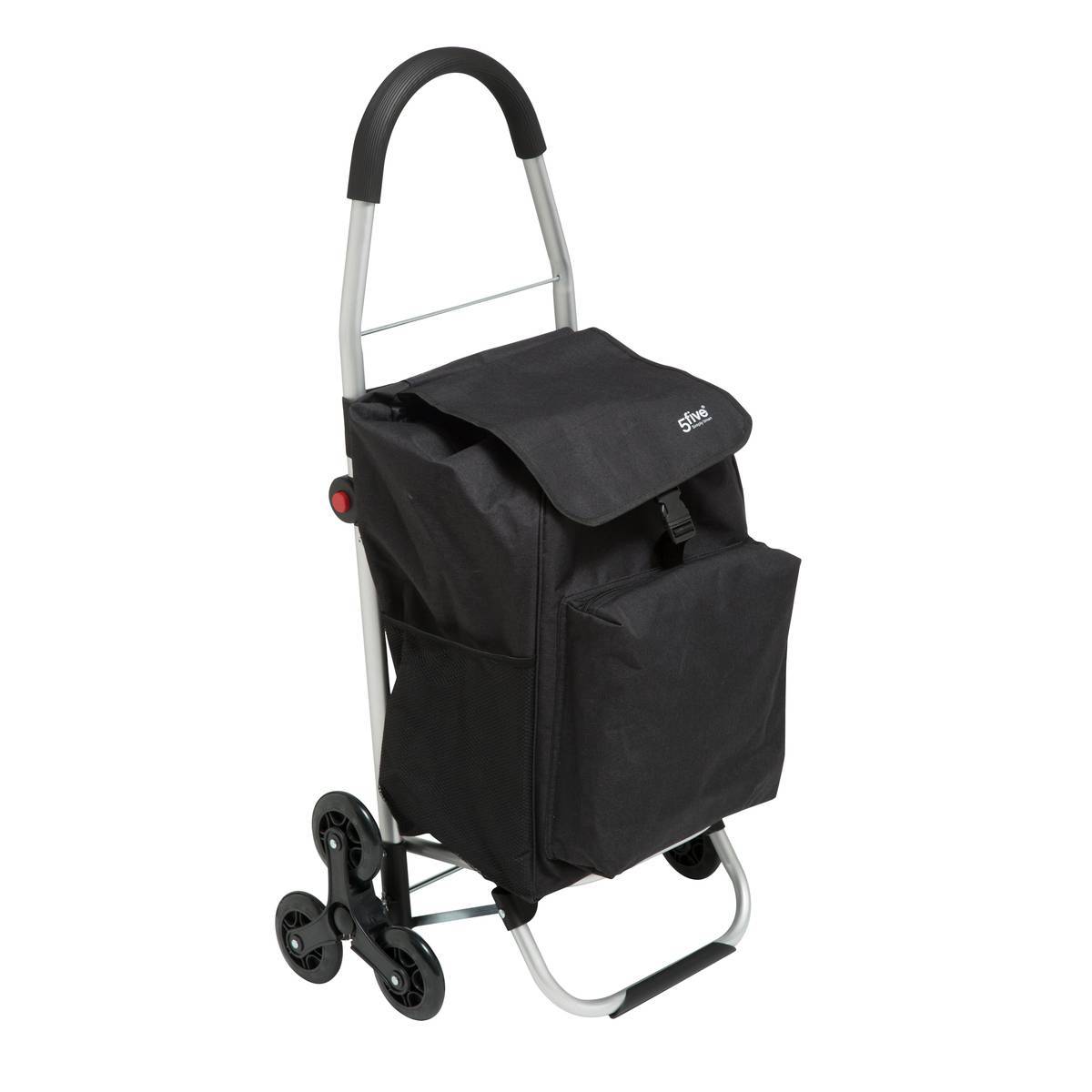 Chariot de course pliable 6 roues noir - 5five