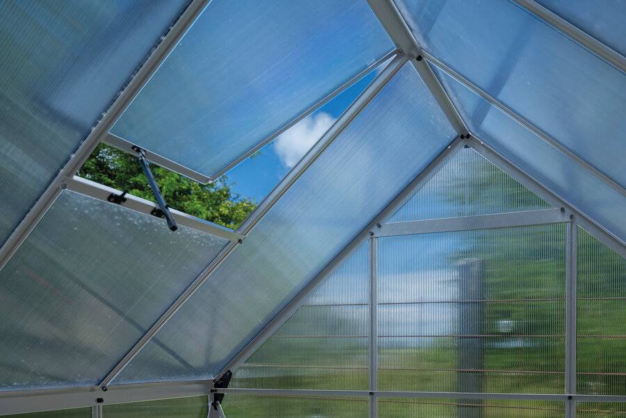 Halls - Serre en polycarbonate 3,7 m² ICON 6, aluminium - Halls - Image 2