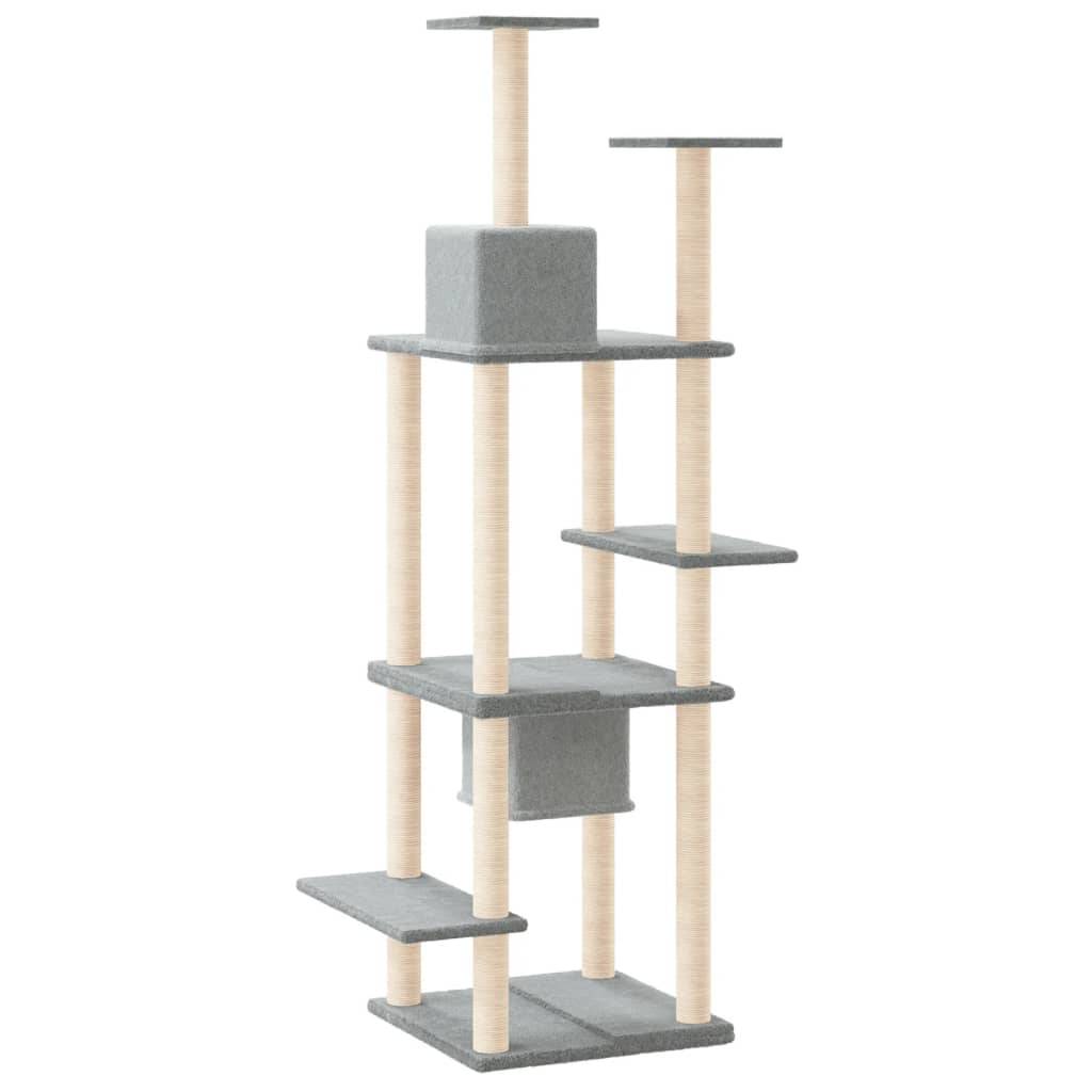 Vidaxl - Arbre à chat avec griffoirs en sisal Gris clair 176 cm vidaXL 171688 - Image 6