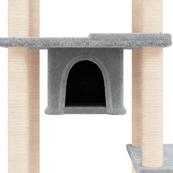 Vidaxl - Arbre à chat avec griffoirs en sisal Gris clair 176 cm vidaXL 171688 - Image 4