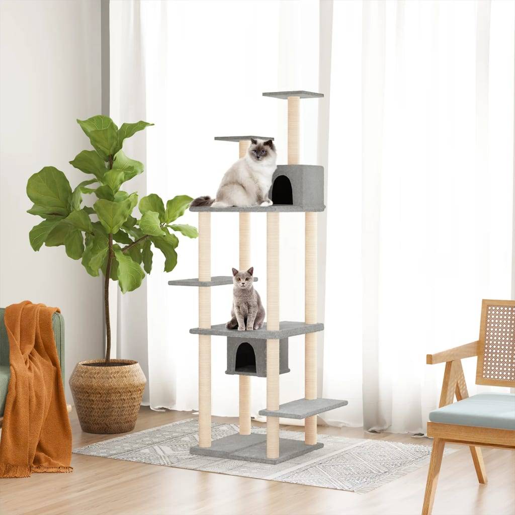 Vidaxl - Arbre à chat avec griffoirs en sisal Gris clair 176 cm vidaXL 171688 - Image 1
