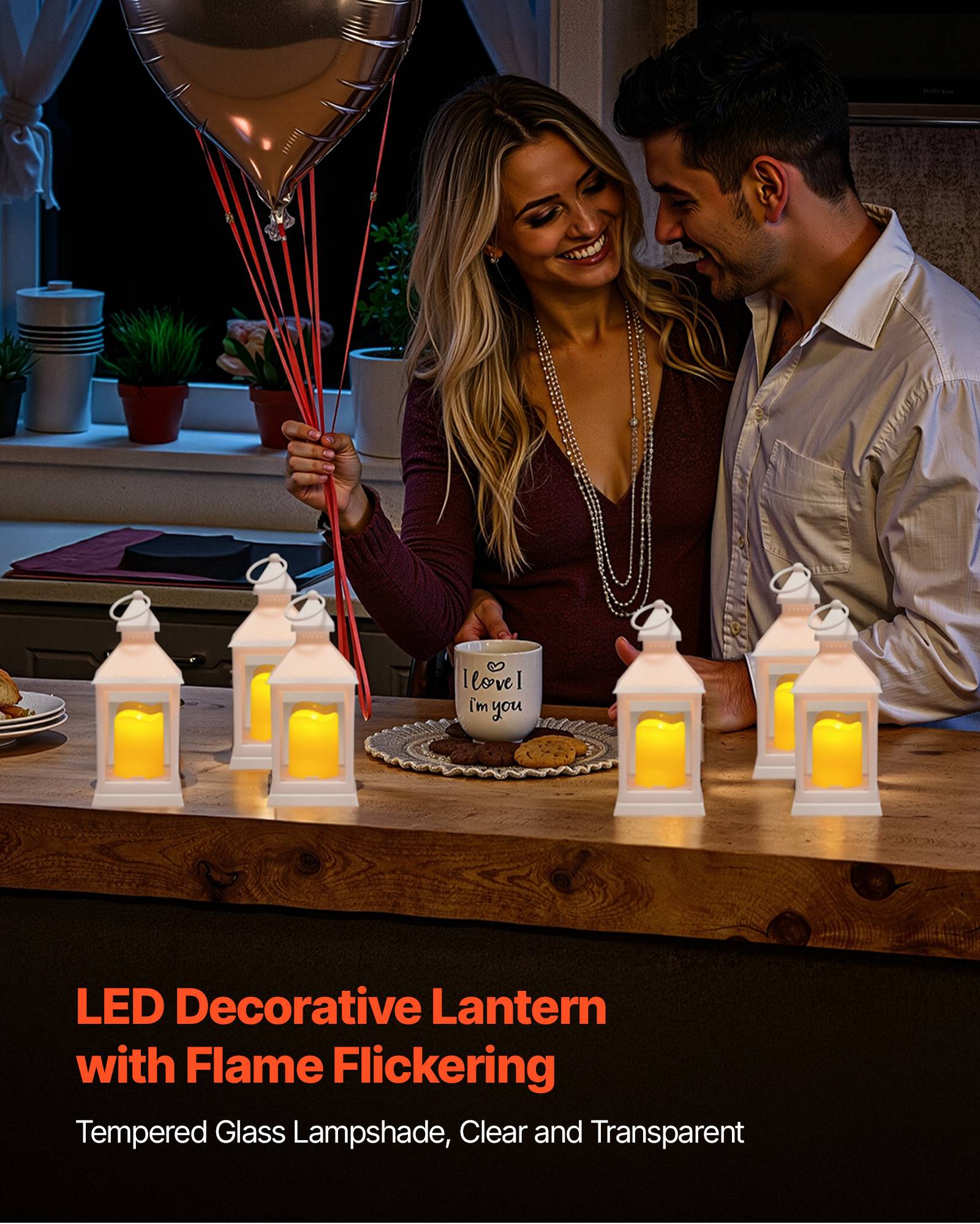 VEVOR Lanterne Bougie Électrique Décorative Extérieur LED sans Flamme Lot de 12 - Image 2