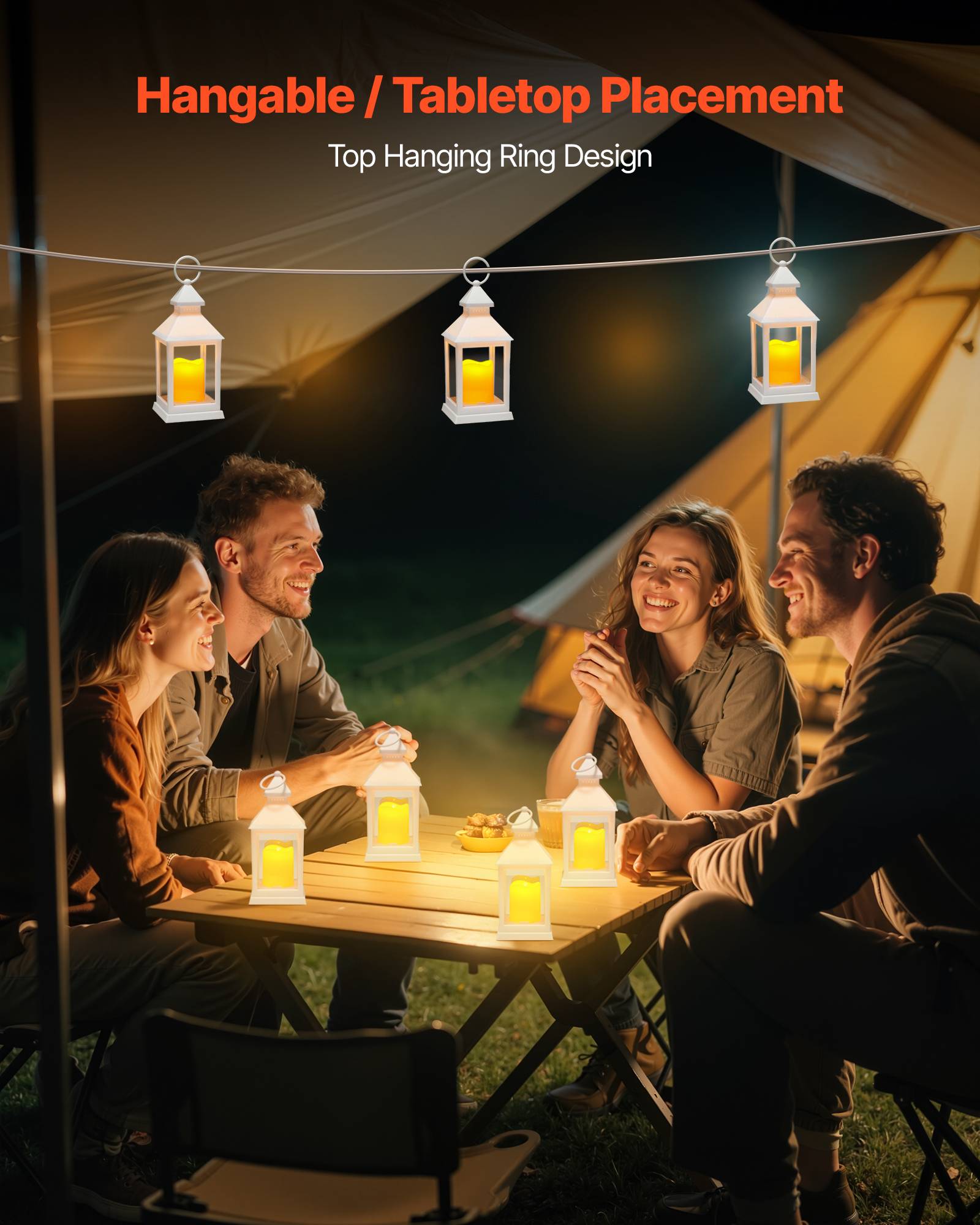 VEVOR Lanterne Bougie Électrique Décorative Extérieur LED sans Flamme Lot de 12 - Image 5