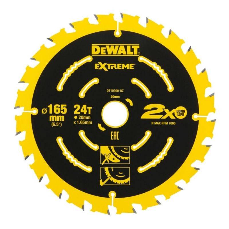 Dewalt - Lame de scie circulaire Ø165x20mm 24 dents DT10300-QZ Dewalt - Imagen 1