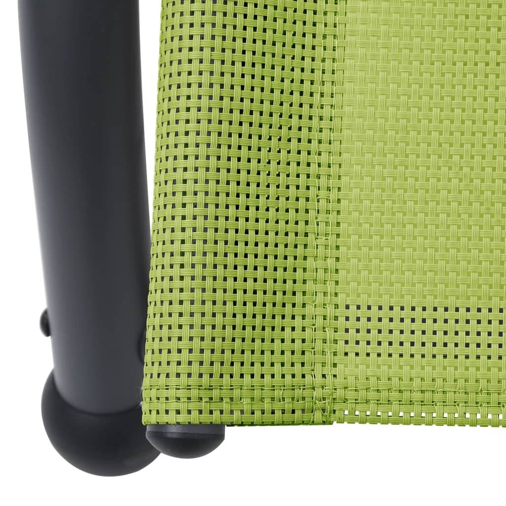 Helloshop26 - Transat chaise longue bain de soleil lit de jardin terrasse meuble d'extérieur double avec auvent textilène vert - Imagen 6