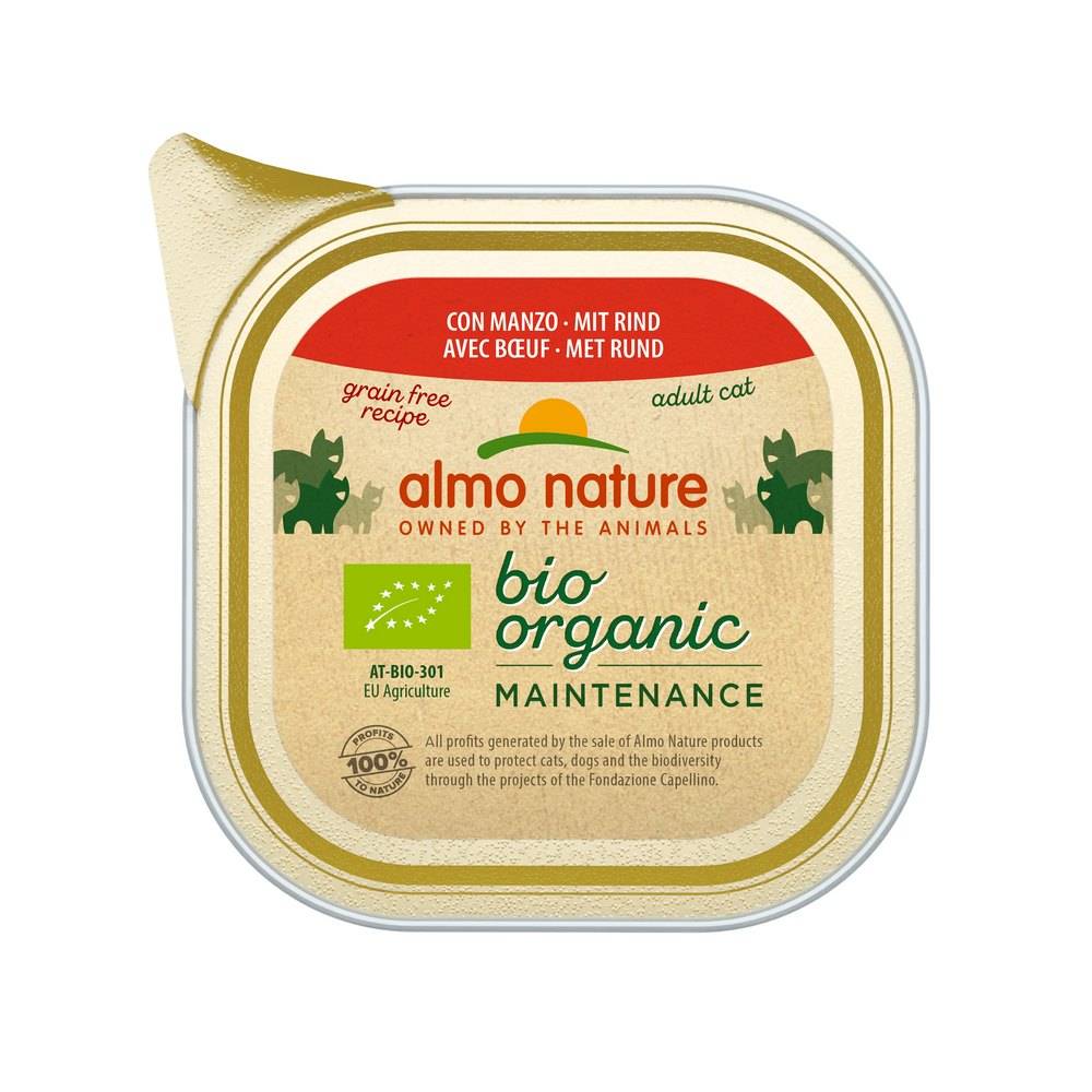 Almo Nature - Almo Nature - Barquettes Sans Céréales Bio Organic pour Chat au Boeuf - Imagen 1