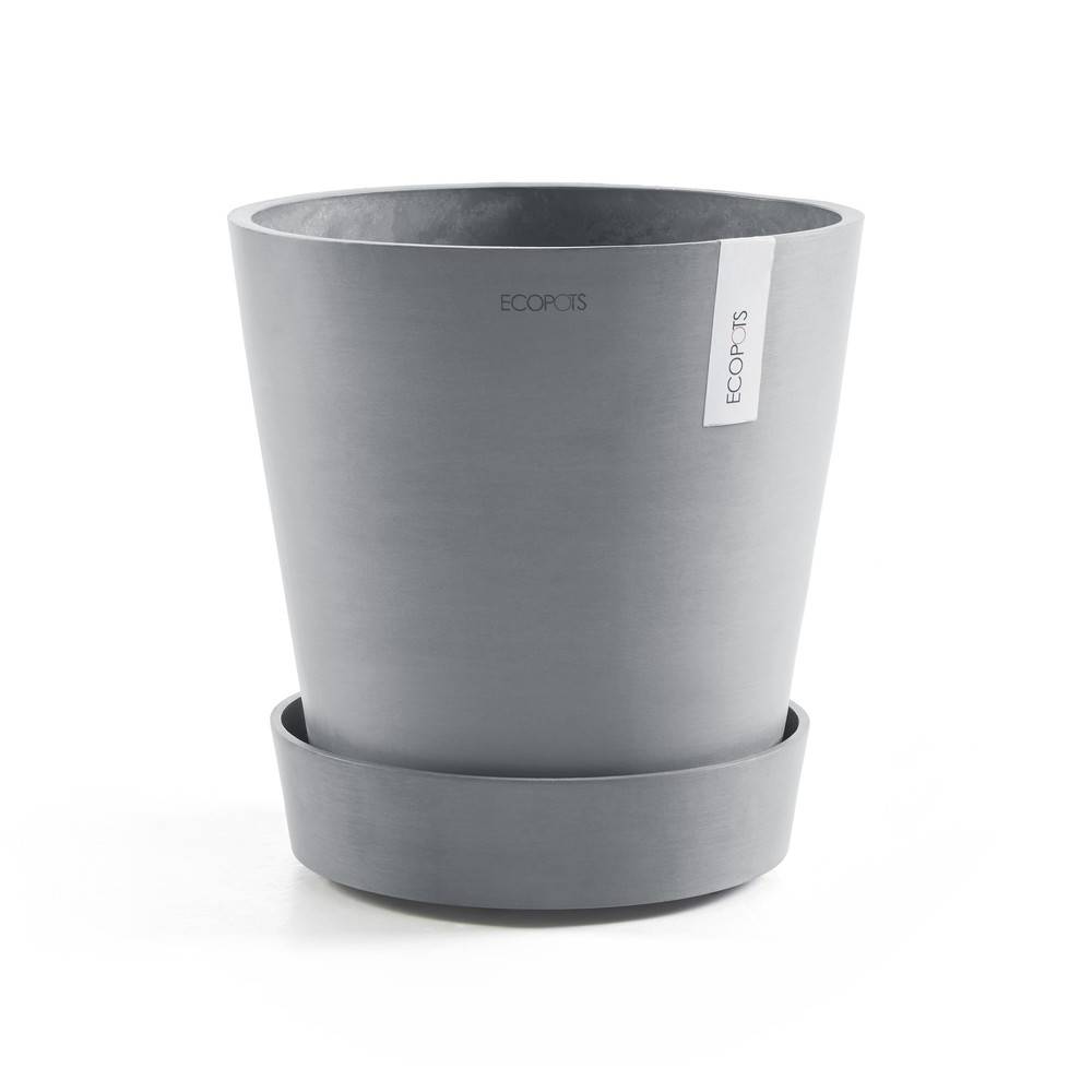 Ecopots - Support à roulettes Wheels 60 Bleu Gris - Ø 51 x H. 12,4 cm ECOPOTS - Imagen 1
