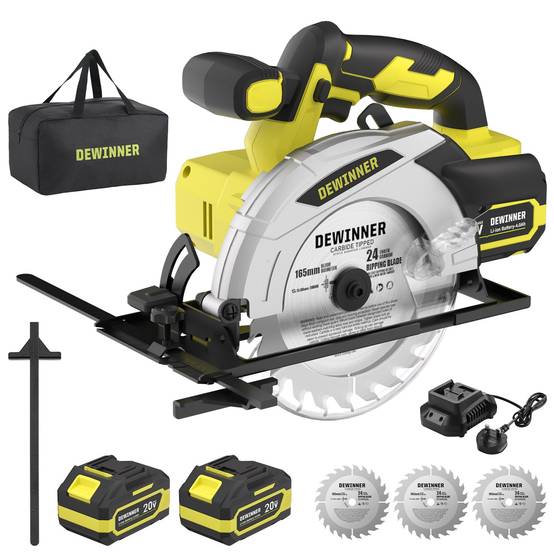 Teeno - Scie Circulaire Sans Fil,Scie Circulaire Pour le Bois 4000RPM,4,0Ah Batterie,Profondeur de Coupe Max: 54mm-38mm,3 Lame +Sac en Toile - Image 1