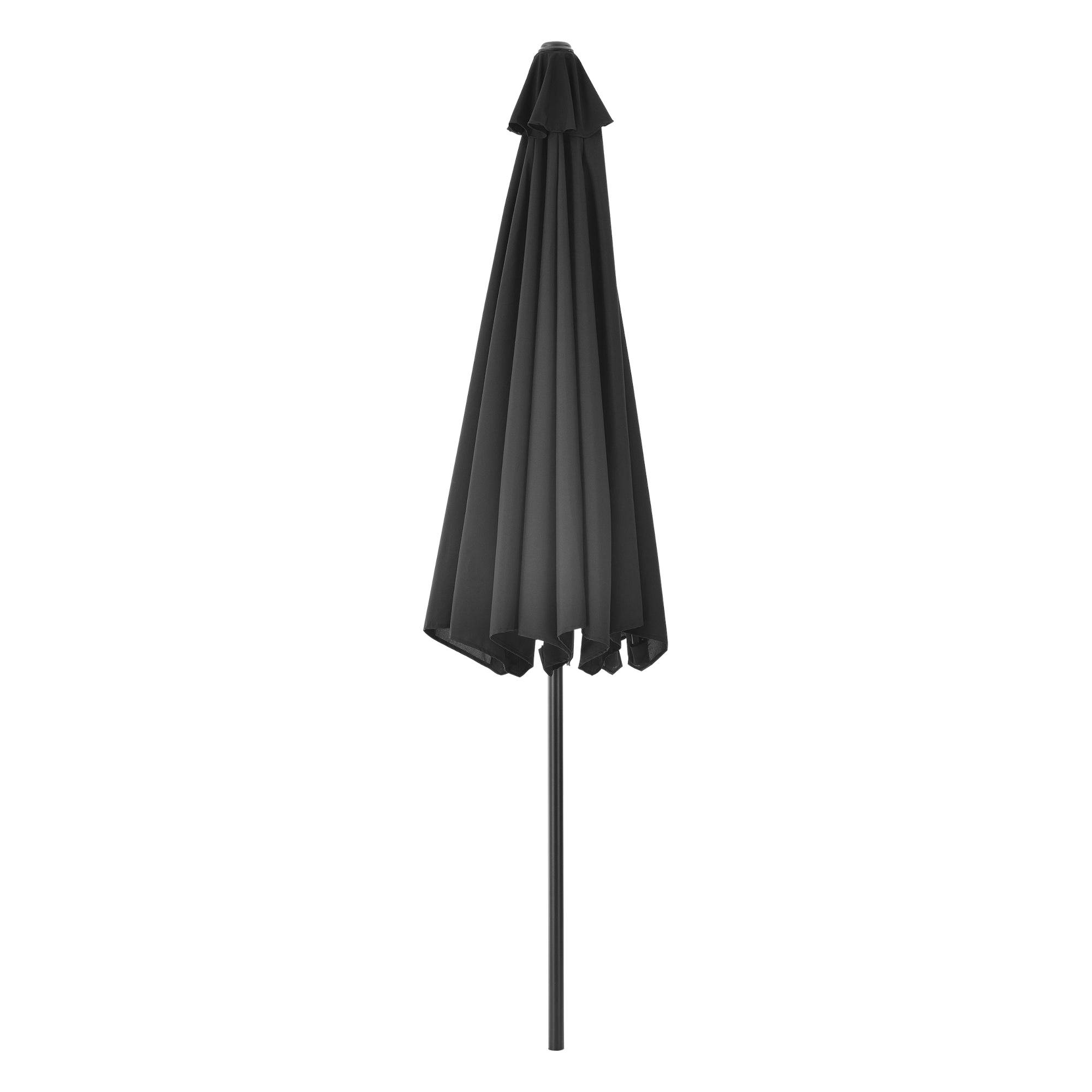 Helloshop26 - Parasol de jardin polyester acier 300 x 230 cm noir - Imagen 2