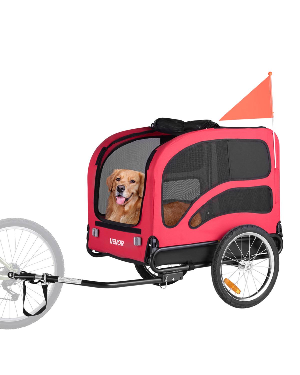 VEVOR Remorque de vélo pour chien animaux compagnie chat 45 kg résistant à l'eau