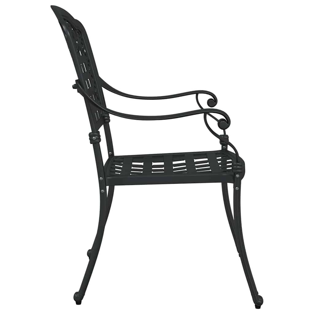 Chaise de jardin aluminium noir 55 x 56,5 x 91 cm (Lot de 2) - PANGIVO - Image 5