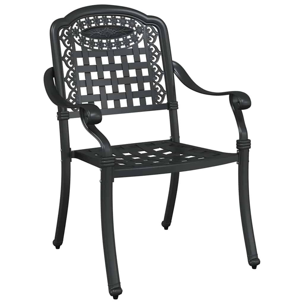 Chaise de jardin aluminium noir 55 x 56,5 x 91 cm (Lot de 2) - PANGIVO - Image 3