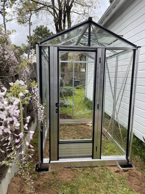5m²  -  Serre en verre trempé - Euro Micro - Aluminium - 5m² - ALUMINIUM - L'atelier Des Serres - Imagen 3
