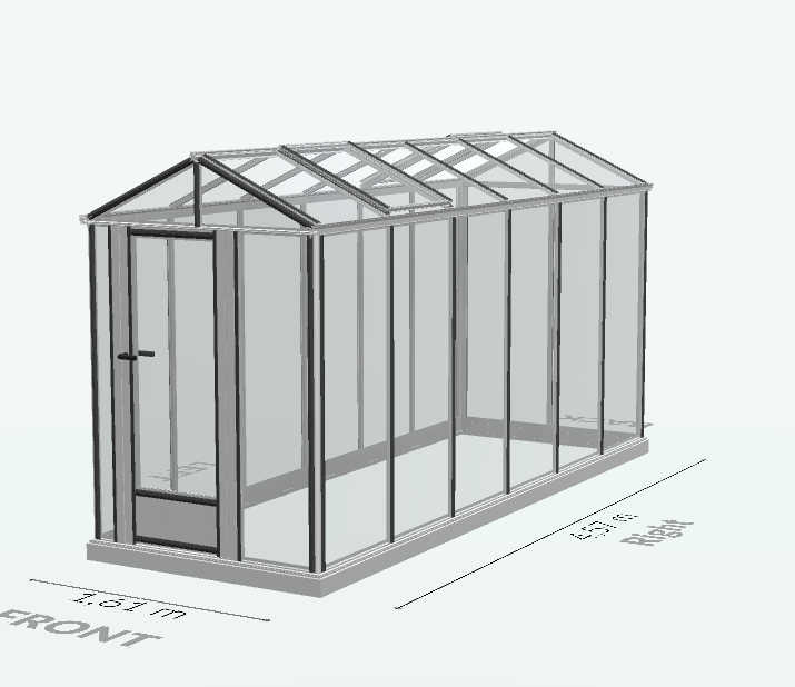 5m²  -  Serre en verre trempé - Euro Micro - Aluminium - 5m² - ALUMINIUM - L'atelier Des Serres - Imagen 4