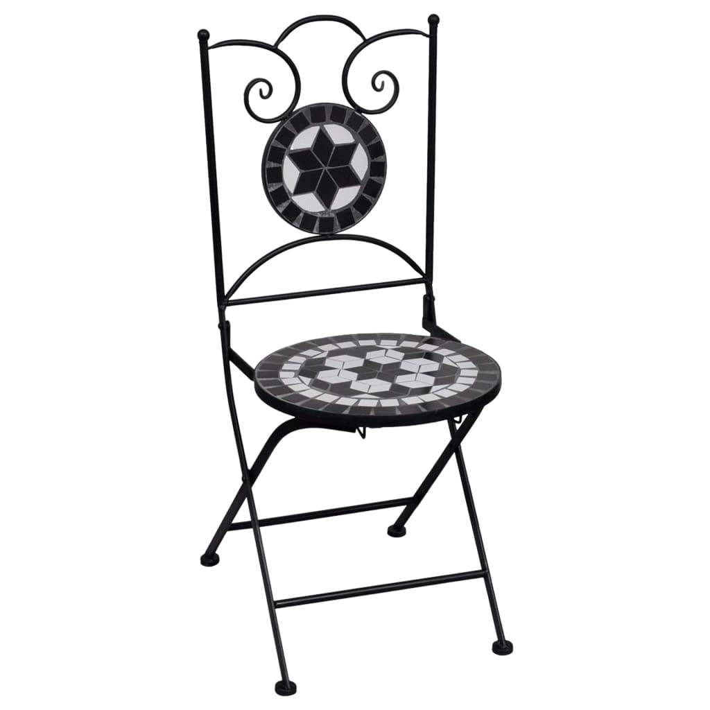 Vidaxl - Ensemble de bistro 3 pcs mosaïque Carreau céramique noir Blanc vidaXL 279414 - Imagen 9