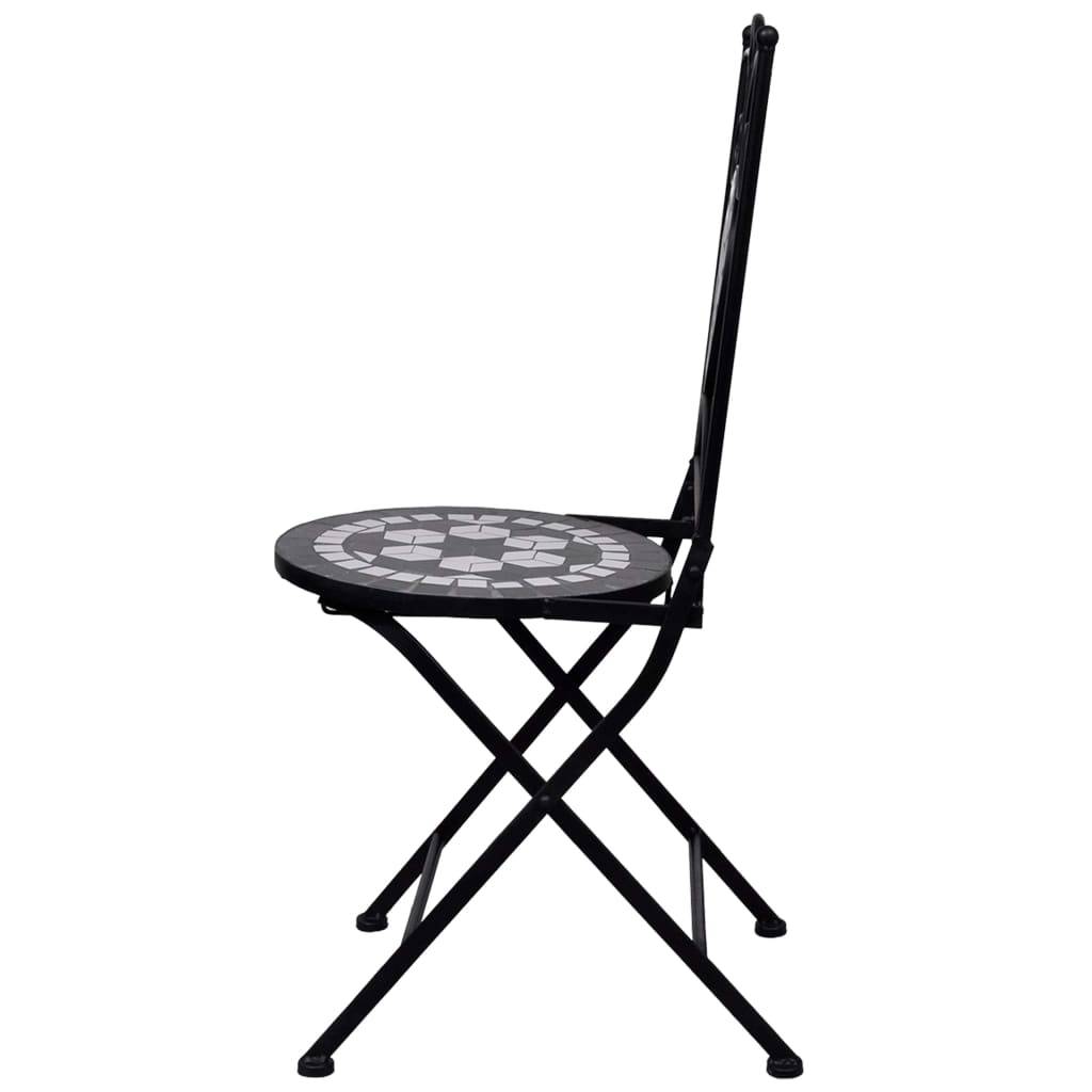 Vidaxl - Ensemble de bistro 3 pcs mosaïque Carreau céramique noir Blanc vidaXL 279414 - Imagen 7