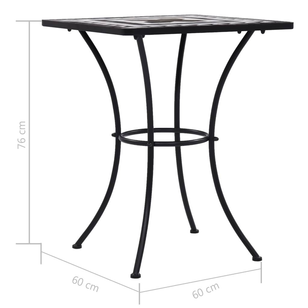 Vidaxl - Ensemble de bistro 3 pcs mosaïque Carreau céramique noir Blanc vidaXL 279414 - Imagen 3