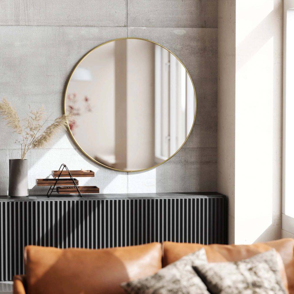 Umbra - Miroir rond en métal 86 cm Hubba Umbra - Imagen 2