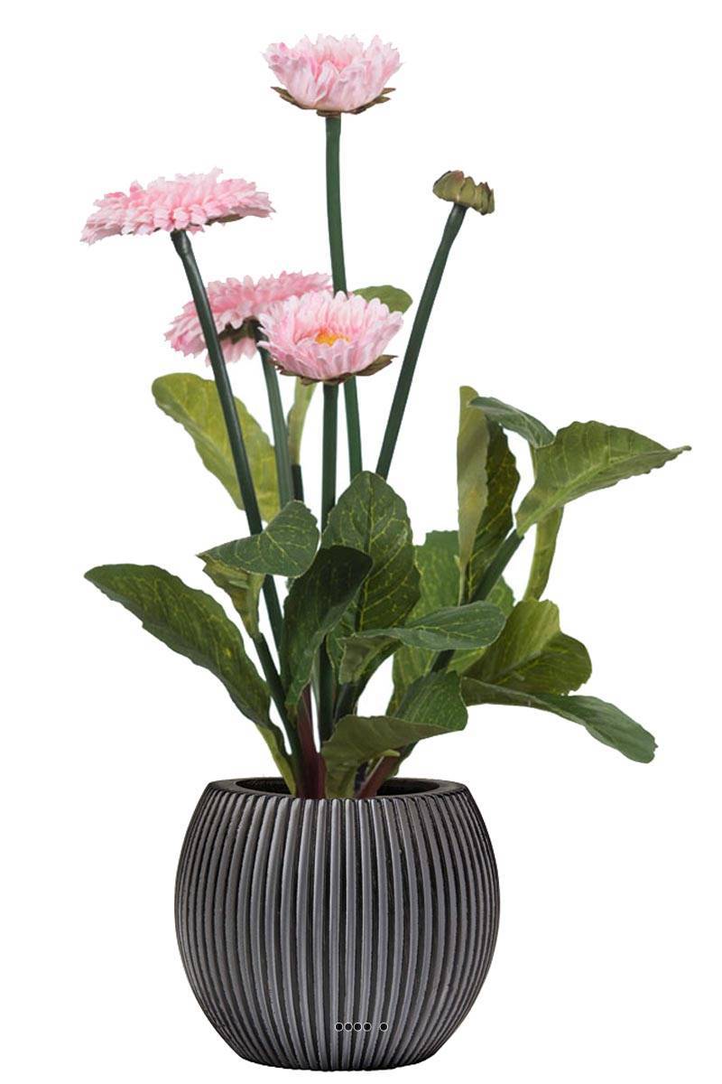 Artificielles - Bellis perennis, paquerettes artificielles en pot H 30 cm Rose pâle - couleur: Rose pâle - Imagen 2