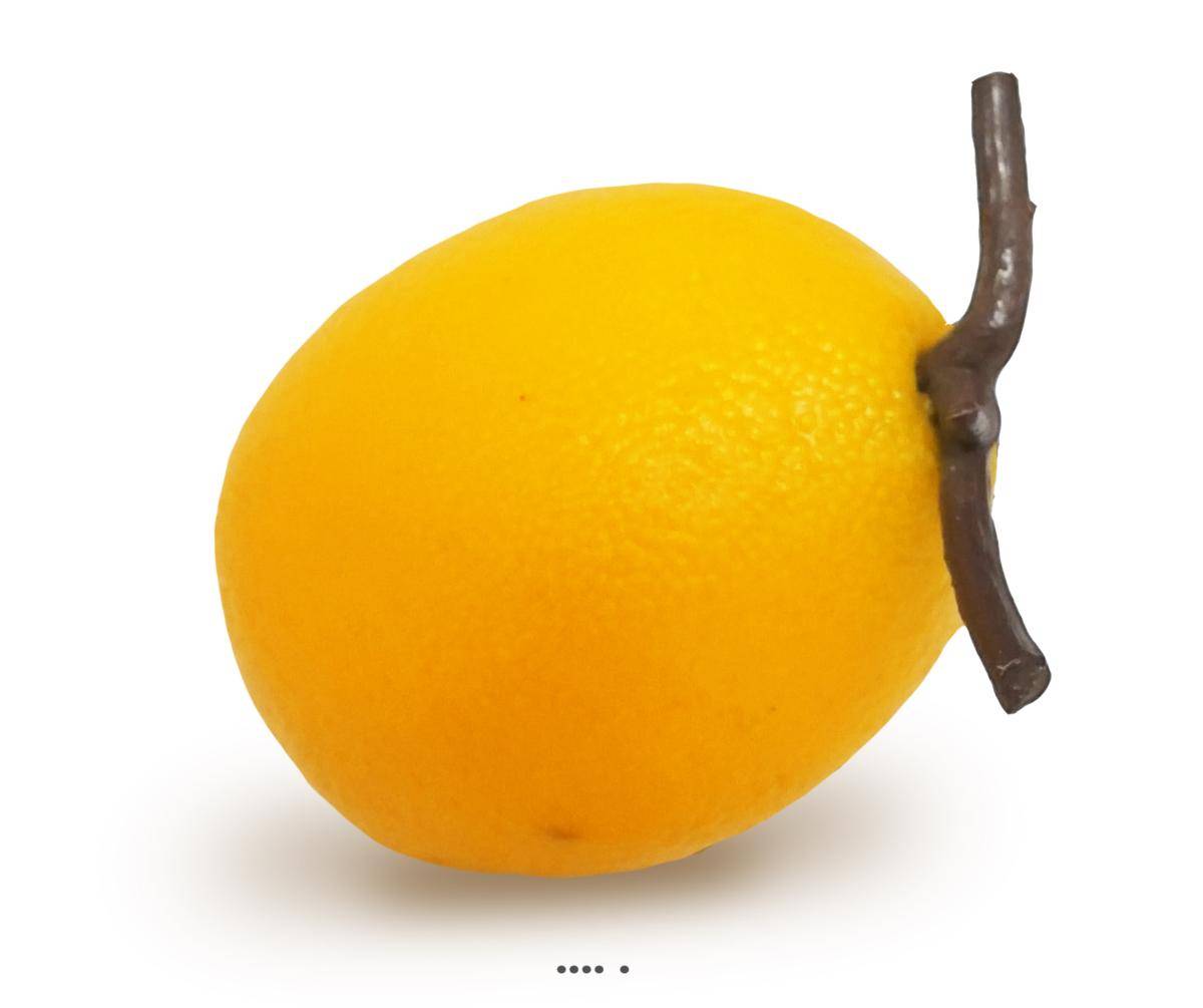 Artificielles - Citron jaune artificiel L 8 cm D 5,50 cm - Imagen 2