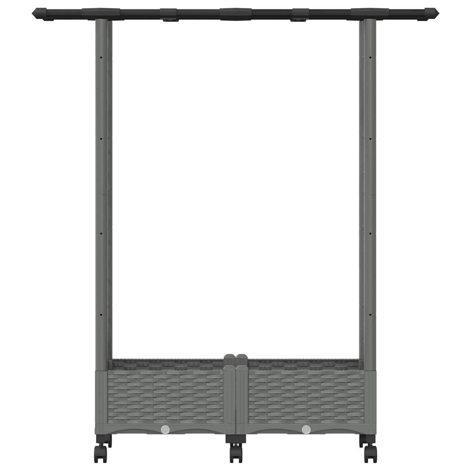 Vidaxl - Lit Élevé avec Treillis et Toit Gris clair 122,5 x 40 x 133 cm vidaXL 3423028 - Image 5