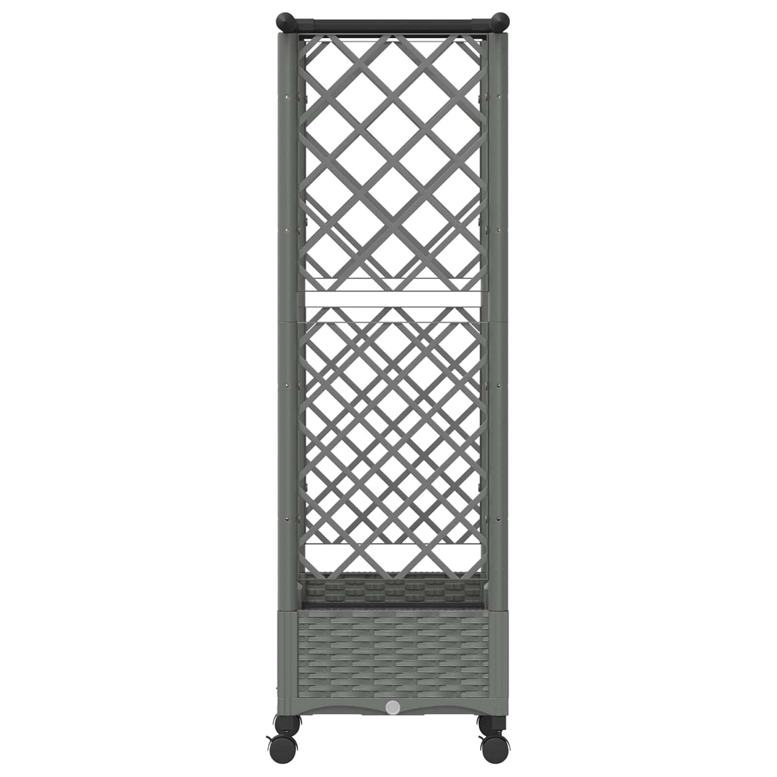 Vidaxl - Lit Élevé avec Treillis et Toit Gris clair 122,5 x 40 x 133 cm vidaXL 3423028 - Image 6