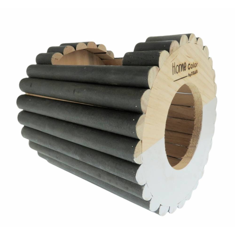 Maison en bois ronde, blanche, ø 19 cm  x 19 cm pour rongeur - Imagen 1