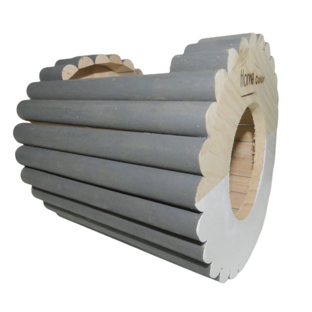 Maison en bois ronde, blanche, ø 19 cm  x 19 cm pour rongeur - Imagen 3