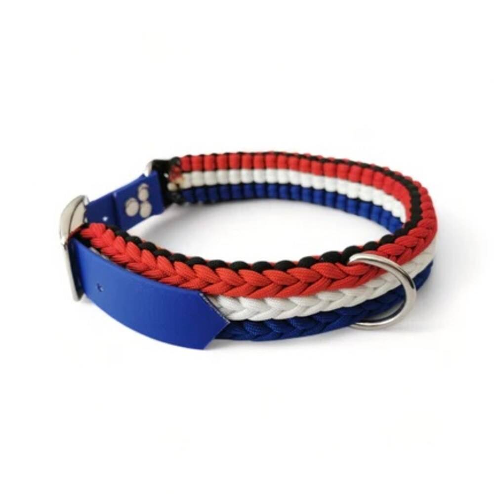 France Croquettes - Collier artisanal paracorde "parade" XL pour chien, FranceCroquettes