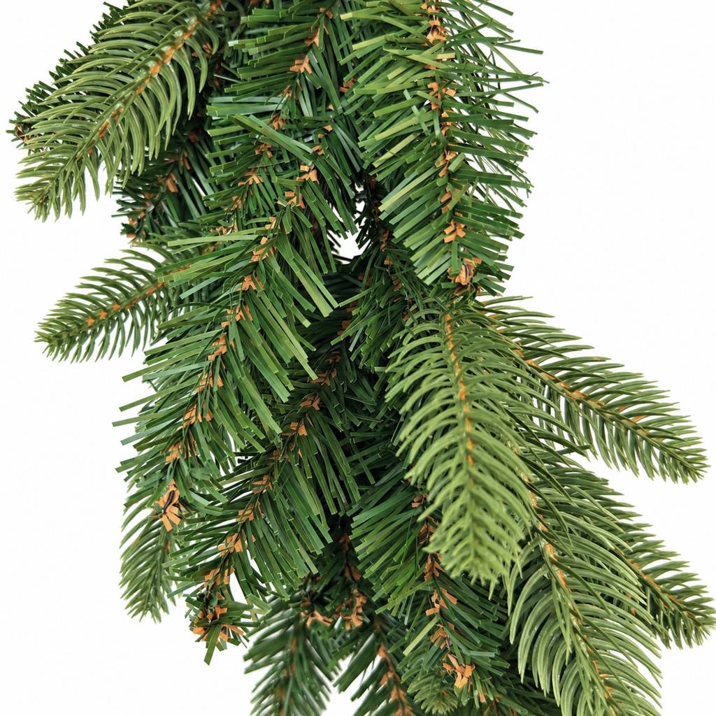 Ensemble décoratif de Noël avec 2 sapins artificiels, couronne et guirlande - Épicéa Commun - Little Grove - Image 3