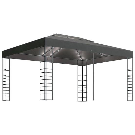 Tonnelle Aluminium Anthracite avec LED 3 x 4 x 2.7 m - PANGIVO - Image 2