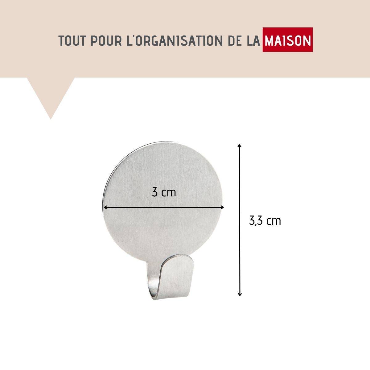 Lot de 6 crochets adhésifs muraux Fackelmann Tecno - Image 3